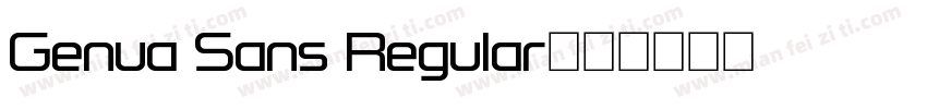Genua Sans Regular字体转换